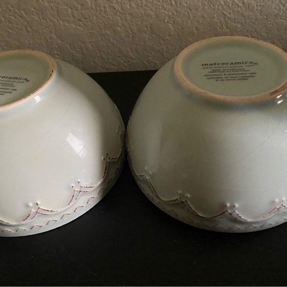 3 MATCERAMICA Portugal Discontinued Batalha Blue Ceramic Coupe Cereal Bowl 6”W - Picture 14 of 15